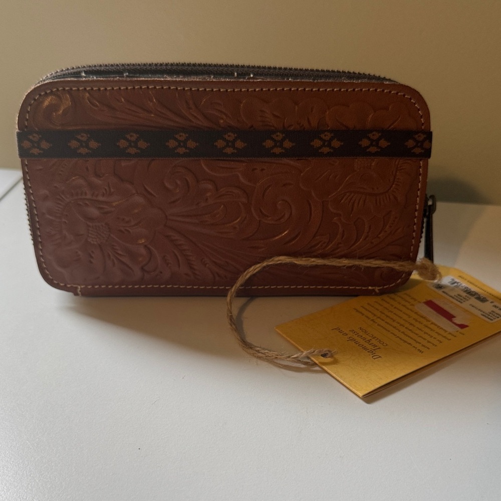Patricia Nash Tan Floral Embossed Wallet